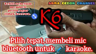 Unboxing paket online lazada, berupa mic bluetooth K6, mic wireless murah berkualitas mic karaoke🎤.