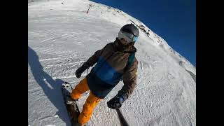 Snowboarding in the Sierra Nevada, Granada España in the province of Andalucia