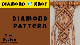 #EP4 Macrame Diamond Pattern, Makrome Desenleri, الگوی لوزی مکرومه بافی