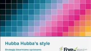 Hubba Hubba's Style - prekybos strategija binariniams opcionams