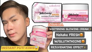 SAKURA WHITENNING CREAM GLOW REVIEW!😍 HINDI NA KAILANGAN MAG REJUVENATING🥰 with SPF50 WOW!!!😱✨