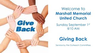 Sept. 1, 2024: "Giving Back" with The Marshall Outreach Team and United In Worship Resources