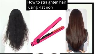 How to straighten hair like celebrities | frizz free, shiny straight hair