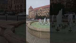 Fontanna w Poznaniu ⛲️💦🥰🫶 Poznań#al.niepodległości#centrum#zamek#miasto#fontanna