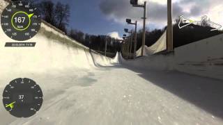 Garmin Virb Elite on a Bobsleigh Track in Sigulda, Latvia - Filmed on Skeleton