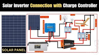 #Solar Inverter Connection with charge Controller #solar inverter #Charge controller