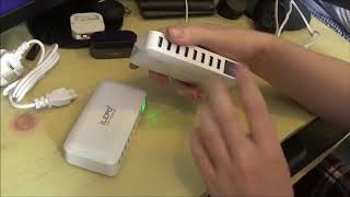 Ilepo Usb charger 8 port unboxing and review