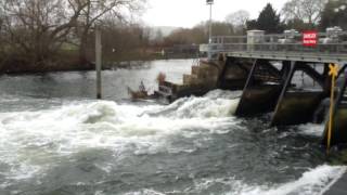 Hambleden  Weir Christmas Day 2016  (near Henley on Thames)