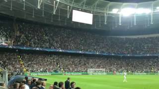 The kick-off fan routine at Besiktas.