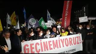 Diyarbakır Dağkapı Meydanı'nda "geçinemiyoruz eylemleri