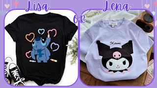 LISA OR LENA(Kuromi Vs Stitch)#lisa #lena #kuromi #stitch #trending