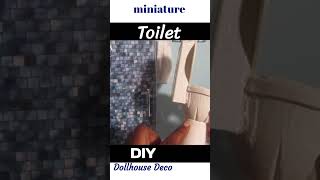 DIY Mini Toilet #dolls #dollcrafts #DIY