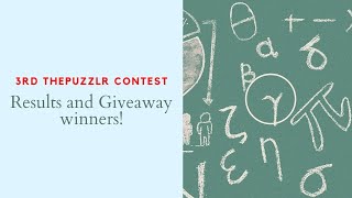 The 3rd ThePuzzlr Contest Results + Bonus Amazon Gift Card Giveaway!