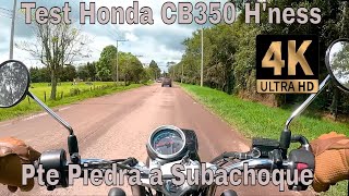 Honda CB350 H´ness Recorrido Puente Piedra Subachoque P O V  Sound 4K