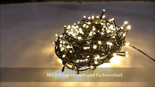 Lichterkette mit Farbwahl kaltweiß / warmweiß, Timer, Programme