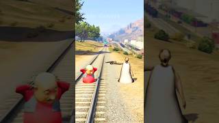 GTA V: THOMAS TRAIN SAVE MOTU FROM GRANNY #shorts #granny #gta5