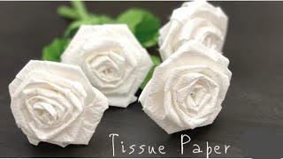 Tissue Paper Flowers | Very Easy Paper Rose Flower | ROSE FLOWERS | Paper Craft |Paper Craft Flower