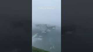 The Cliffs of Moher on a foggy day