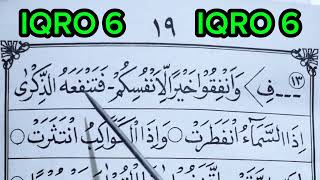 iqro 6 cara cepat lancar dan semua pasti bisa membaca| cara cepat ngaji baca iqro jilid 6 halaman 19