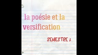 La poésie et la versification : les formes et les genres poétiques