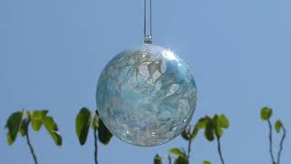 Sienna Glass 10 cm ball, pastel blue