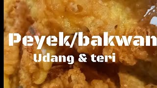 Peyek udang | peyek teri | bakwan udang | bakwan teri #pamulangfoodies #resephemat #peyekudang