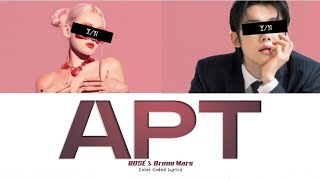 Rosé and Bruno Mars - APT (Colour Coded Lyrics) 2 members group