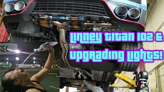 Girl's Project GT-R Ep.2 Titan 102 Exhaust Install & Lights!