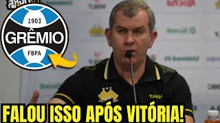 TÁ MALUCO! OLHA SÓ O QUE TREINADOR DO CRICIÚMA FALOU APÓS VITÓRIA SOBRE O GRÊMIO!