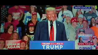 Trump's Last Rally. Donald Trump speaks at a massive rally in Grand Rapids, MI, November 5, 2024