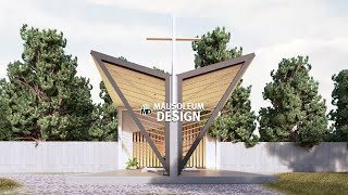 Mausoleum Design - Contemporary Modern Open Mausoleum EP53