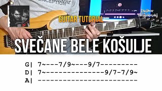 Crni Bombarder - Svečane Bele Košulje | Lekcija Za Gitaru | Guitar Tutorial | Dalibor Stojanovski