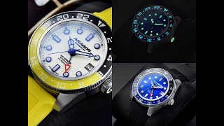 Debuts 09/14/2023 on Thursday @12pm (ET) Aragon Divemaster 40mm GMT Automatic NH34