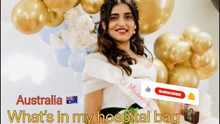 What’s in my hospital bag |Australia|firsttimemom|hospital bag essentials