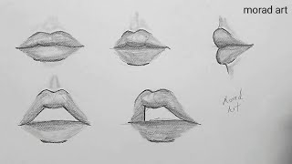 How to draw a mouth from all angles (tutorial)