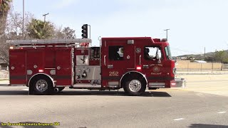 Loma Linda Medic Engine 252 & Redlands Medic Engine 261 Responding