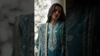 Elan |Luxury Lawn 2024| by Khadijah Shah “Mahrosh” embodies timeless elegance with “Mahrosh” embodie