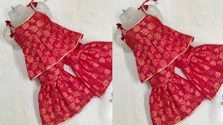 Baby sharara/gharara cutting & stitching |6mon-1 year baby sharara cutting & stitching | DIY sharara