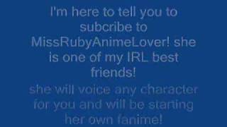 MissRubyAnimeLover - SUBCRIBE!