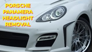 Porsche Panamera Headlight Removal Procedure