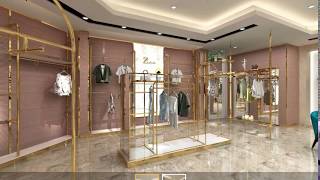 custom store fixtures and displays, fashion shop design 3d