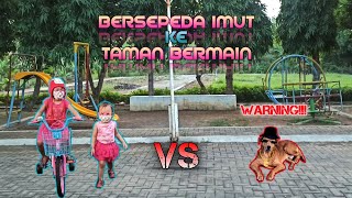 BERSEPEDA SORE || LARI-LARI DI TAMAN BERMAIN || Chelsea & Rhea Olahraga sore di sekitar rumah