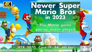 Newer Super Mario Bros. In 2023, Dolphin Emulator [RTX 3070, Core i9, 4K, 60 FPS]