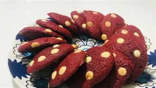 Red Velvet Cookies | Baking with Hadi | كوكيز الريد فيلفيت