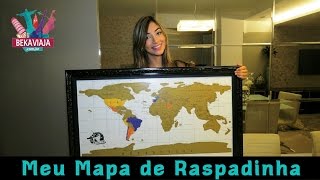 Mapa Mundi de Raspadinha + bate papo sobre viagens