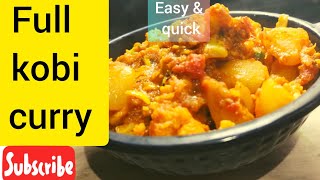 full kobi curry|cauliflower curry | full Gobi aalu mooli curry| resani cooking show 😘,