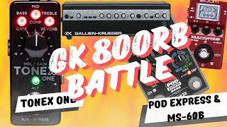 Gallien Kruger Battle Royale: Tonex One vs  POD Express vs MS-60B