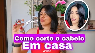 Como corto meu cabelo em casa (corte reto)😱