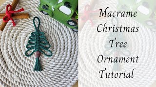 Macrame Christmas Tree Ornament Tutorial