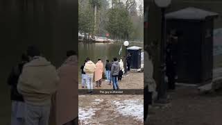 a man stuck in Banjosa lake during snow season  Rawalakot AJK